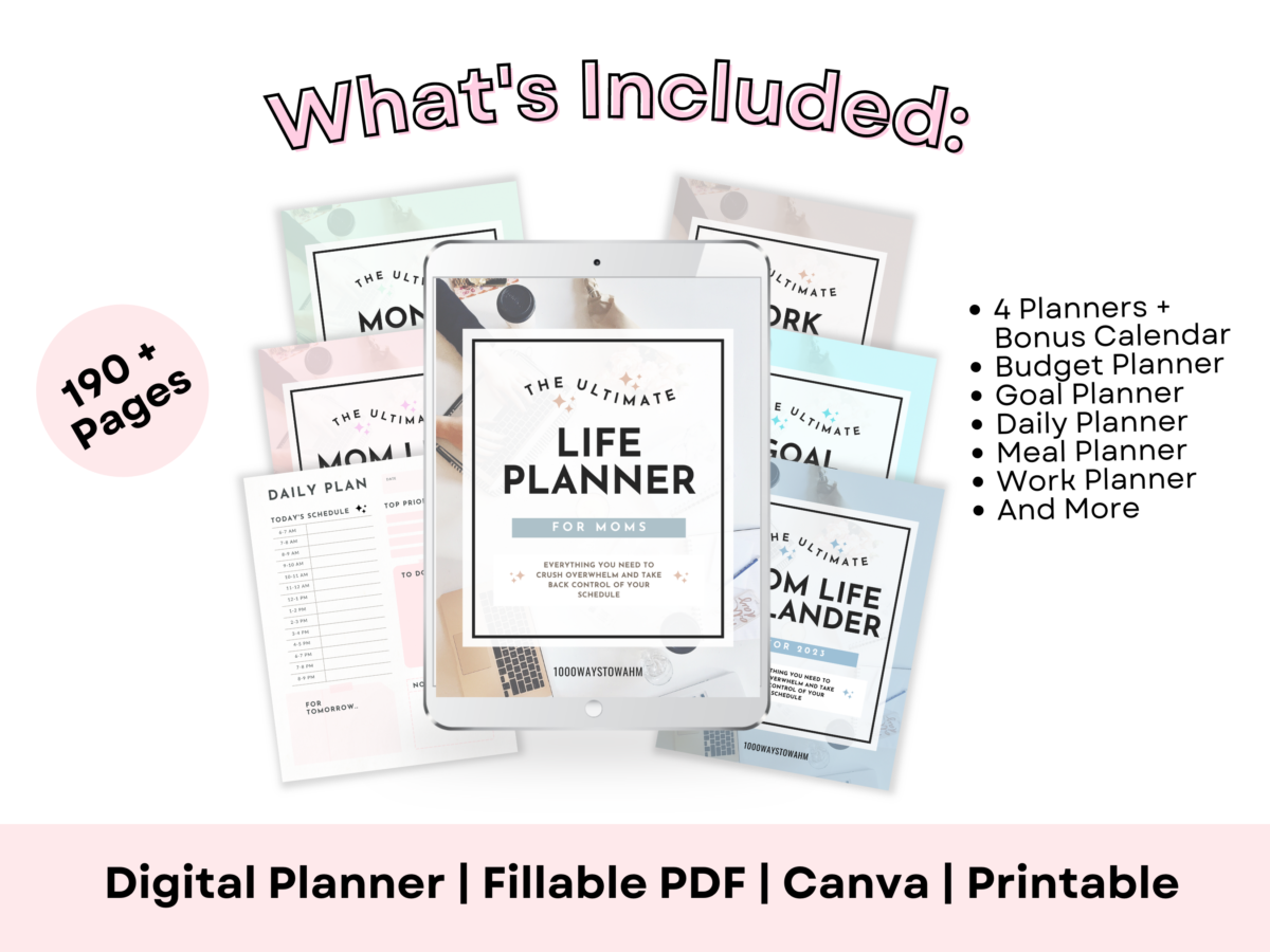 Check Out The Ultimate Life Planner Filetype:PDF - 1000 Ways To Wahm